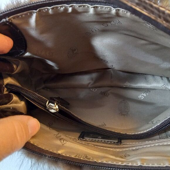 Vintage Paolo Masi Fur and Leather Wristlet Cottagecore Granny Chic Grandmacore - Picture 8 of 10